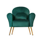 Artiss Armchair Lounge Chair Accent Armchairs Chairs Sofa Green Cushion Velvet