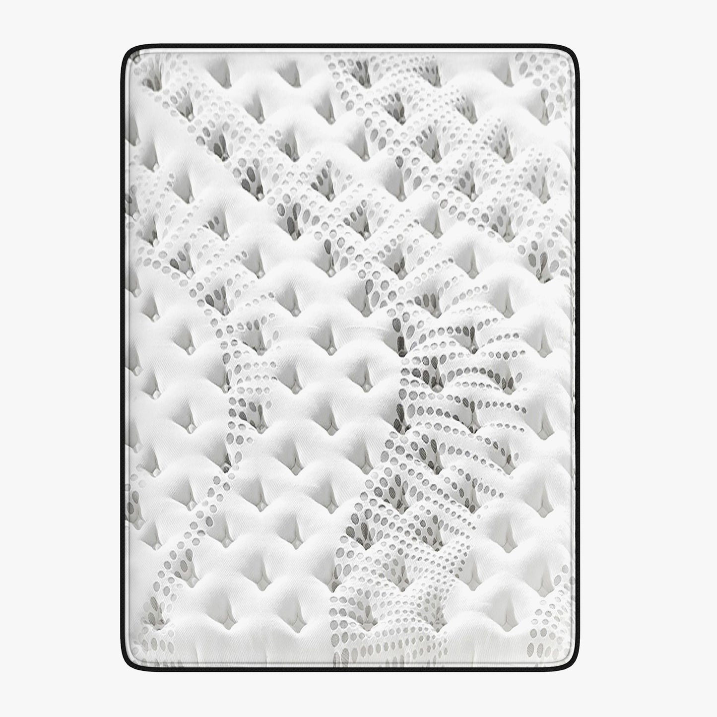Luxopedic Pocket Spring Mattress 5 Zone 32CM Euro Top Memory Foam Medium Firm - Double - White  Grey
