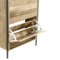 Milano Decor 12 Pair Wooden Shoe Cabinet Drawer Storage - Black And Oak
