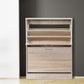 Milano Decor 24 Pair Wooden Shoe Cabinet Drawer Storage - Oak