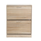 Milano Decor 24 Pair Wooden Shoe Cabinet Drawer Storage - Oak