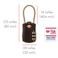 2 x TSA Approved 3 Digit Combination Locks Cable Luggage Suitcase Security Locks