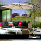 Milano 3M Outdoor Umbrella Cantilever With Protective Cover Patio Garden Shade - Beige