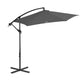Milano 3M Outdoor Umbrella Cantilever With Protective Cover Patio Garden Shade - Charcoal