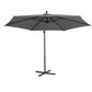 Milano 3M Outdoor Umbrella Cantilever With Protective Cover Patio Garden Shade - Charcoal