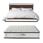 Azure Wood Bed Frame With Comforpedic Mattress Package Deal Bedroom Set - Single - White  Brown