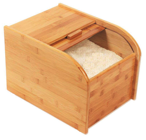 Bamboo Rice Grain Cereal Storage Box - 5kg capacity - Medium