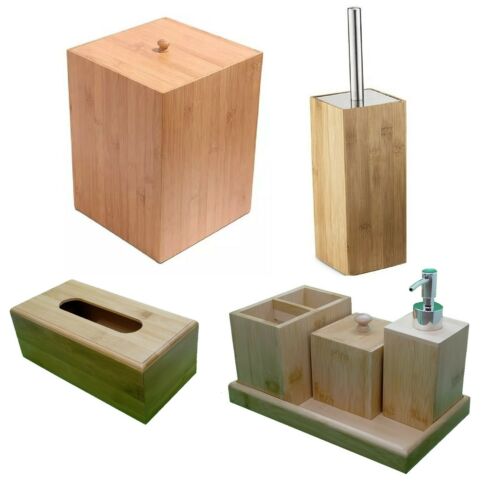 Bamboo Ultimate Bathroom Accessory Set