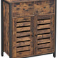 Floor Cabinet with 1 Drawer and Shelf Rustic Brown