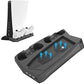 Vertical Stand Cooling/Charging Station for PS5 with Dual Controller Charger and Bonus Game Rack Storage 3 USB Ports