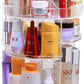 360 Degree Rotation Makeup Organizer Adjustable with Multifunction Cosmetic Storage Box