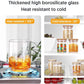 12 Pieces Glass Spice Jars for Kitchen Canisters with Airtight Bamboo Lids and Labels (350 ml)