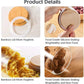 12 Pieces Glass Spice Jars for Kitchen Canisters with Airtight Bamboo Lids and Labels (350 ml)