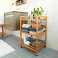 Bamboo Kitchen Trolley 3 Tier Storage Cart