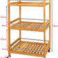 Bamboo Kitchen Trolley 3 Tier Storage Cart