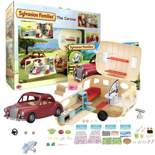 Sylvanian Families Famliy Cruising Car & Caravan Bundle Pack 5448 5045