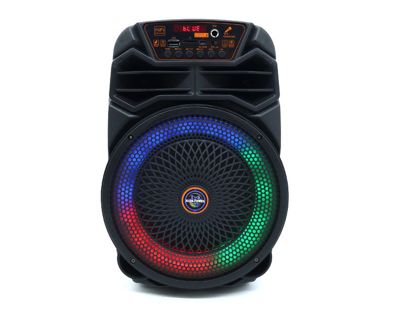 Precision Audio 6.5" Portable Karaoke Bluetooth Party Speaker LED Lights Wired Microphone CH625