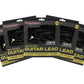 Precision Audio 5 Pack 1/4" To 1/4" 6.35mm Deluxe Coil Studio Guitar Lead Straight to Straight GLEADC10 10m