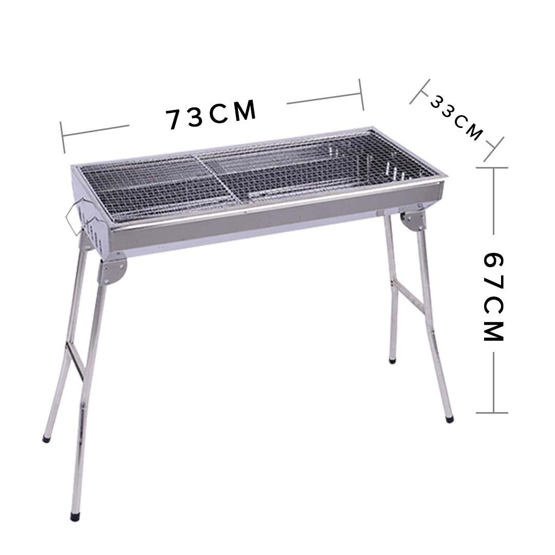 SOGA Skewers Grill Portable Stainless Steel Charcoal BBQ Outdoor 6-8 Persons