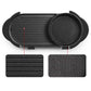 SOGA 2X 2  in 1 Electric Non-Stick BBQ Teppanyaki Grill Plate Steamboat Hotpot 2-8 Person