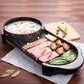 SOGA 2X 2  in 1 Electric Non-Stick BBQ Teppanyaki Grill Plate Steamboat Hotpot 2-8 Person
