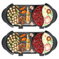 SOGA 2X 2  in 1 Electric Non-Stick BBQ Teppanyaki Grill Plate Steamboat Hotpot 2-8 Person