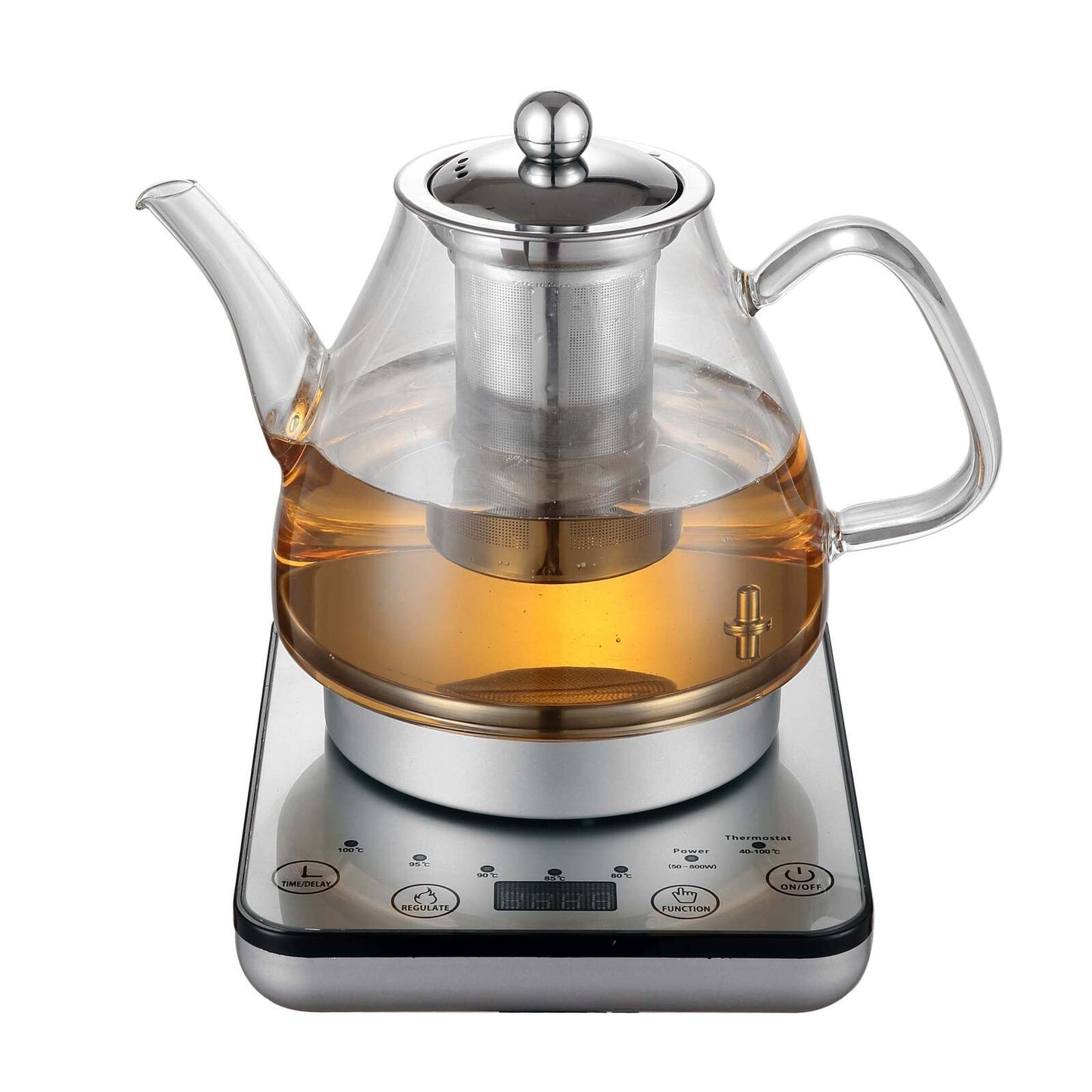1.2L Digital Glass Kettle 800W Electric with Tea Infuser