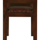 Leather Single Seater Stool (Mahogany)