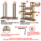6-Tier Wooden Plant Stand Flower Pot Planter Rack Shelf Bonsai Holder Indoor Garden Dec