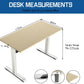 Sardine Sport Electric Standing Desk, 100KG Motorised Height Adjustable Computer Desk, Sit Stand Desk, Home Office (120 x 60 cm / 47.2 x 23.6 inch)