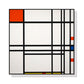 80cmx80cm Abstract Art By Piet Mondrian Black Frame Canvas Wall Art