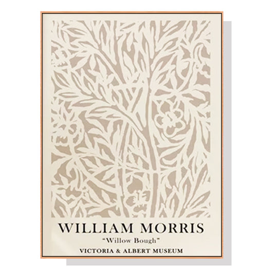 80cmx120cm William Morris Neutral Wood Frame Canvas Wall Art