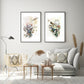 60cmx90cm Berries And Protea 2 Sets Black Frame Canvas Wall Art