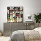 80cmx80cm Book Black Frame Canvas Wall Art