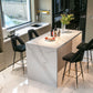 2x Velvet Bar Stool Gold Metal Legs Barstool Kitchen Nailhead Dining Chair