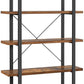 VASAGLE Bookshelf 5-Tier Industrial Stable Bookcase Rustic Brown and Black LLS55BX