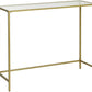 VASAGLE Console Table with Tempered Glass Golden LGT26G