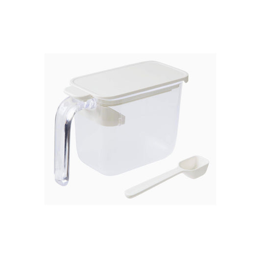 MARNA Moisture-Proof Seasoning Jar With Small Spoon And Scraper 370mL White x3