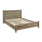 4 Pieces Bedroom Suite Natural Wood Like MDF Structure Queen Size Oak Colour Bed, Bedside Table & Dresser