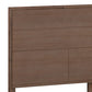 King size Bed Frame Solid Wood Acacia Veneered Bedroom Furniture Steel Legs