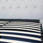 Bed Frame Queen Size in Grey Fabric Upholstered French Provincial High Bedhead