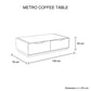 Coffee Table High Gloss Finish MDF Black & White Colour with 2 Drawers Storage
