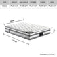 Mattress Euro Top Queen Size Pocket Spring Coil with Knitted Fabric Medium Firm 34cm Thick
