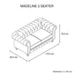 3+2+1 Seater Brown Sofa Lounge Chesterfireld Style Button Tufted in Faux Leather