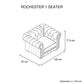 1 Seater Genuine Leather Upholstery Deep Quilting Pocket Spring Button Studding Sofa Lounge Set for Living Room Couch In Burgandy Colour