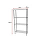 Modular Chrome Wire Storage Shelf 900 x 350 x 1800 Steel Shelving