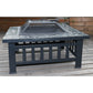 18" Square Metal Fire Pit Outdoor Heater