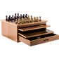 10 in 1 Wooden Chess Board Games Slide Out Checkers House Unit Set