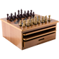 10 in 1 Wooden Chess Board Games Slide Out Checkers House Unit Set