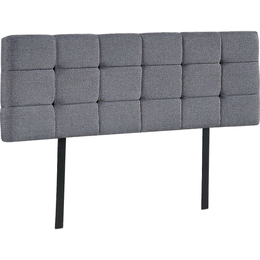 Linen Fabric Queen Bed Deluxe Headboard Bedhead - Grey